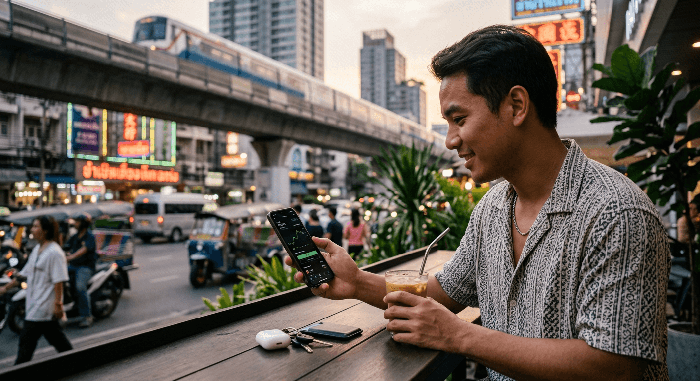 A Southeast Asian mobile-wallet user exploring fractional U.S. stock investing