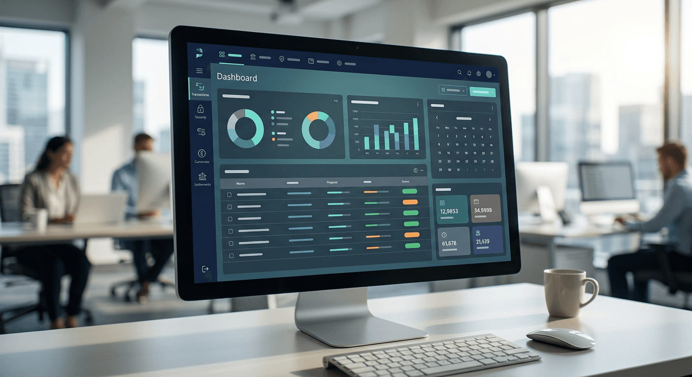 A payment processing dashboard showing authorization, fraud controls and settlement activity
